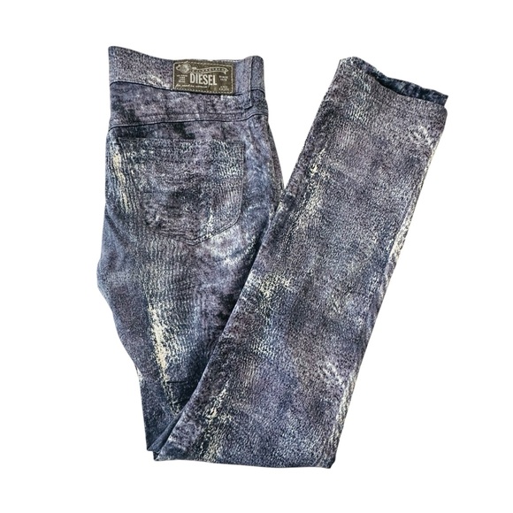 Diesel Women’s Livier -Sp Super Slim Jegging Low Waist Sz.26 Edgy Rock Sleek - Picture 6 of 12